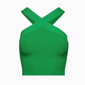 Aritzia Babaton Sculpt Knit Criss Cross Cropped Tank